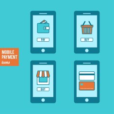 Mobile payment icons set N2