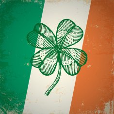 Clover on Irish flag N2