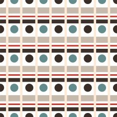 Abstract geometric seamless pattern with circles and stripes