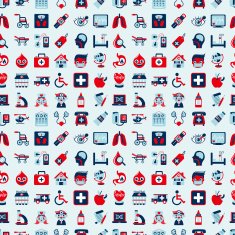 seamless retro Medical pattern N3