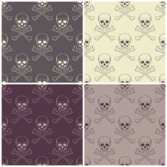 Seamless patterns with skulls N2