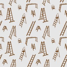 Seamless pattern of ladder silhouette vector illustration