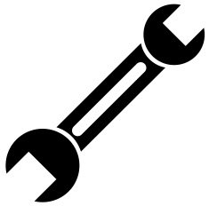 Wrench black icon