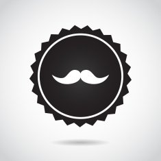 Mustache badge N2