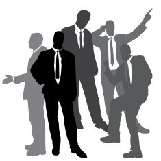 Vector silhouette of businessman N140