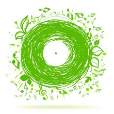 Music of nature sketch concept illustration