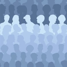 Seamless pattern of people silhouettes N9