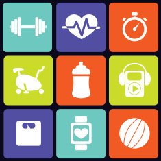 Fitness icons square N2