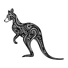 Vector Decorative Kangaroo N2