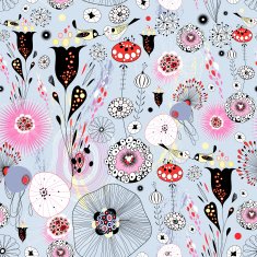 Floral Pattern With Birds N9