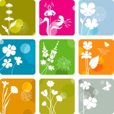 Icons with flowers