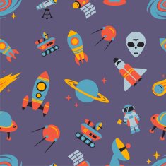 Space seamless pattern N6