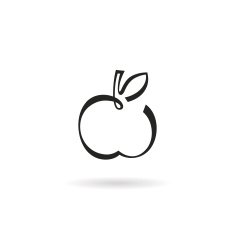 Minimalistic apple icon