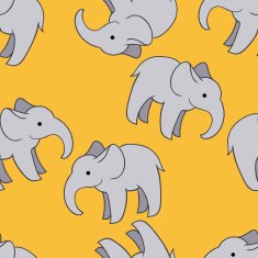 Cute elephant seamless pattern