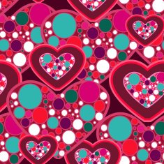 Seamless pattern with hearts N130