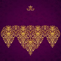 Vector baroque ornament in Victorian style N80