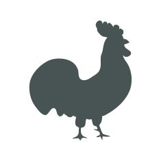 Chicken Silhouette isolated on white background vector N2