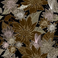 Seamless Abstract Floral background N7