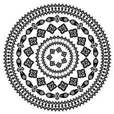 oriental arabesque pattern round
