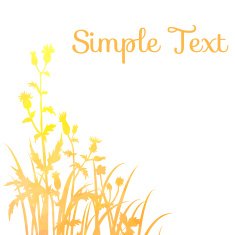 Silhouettes of flowers and grass N68