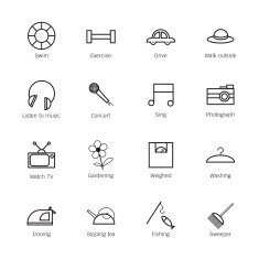 Daily life icons Vector illustration N2