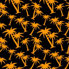Seamless pattern with silhouettes coconut palm trees N24