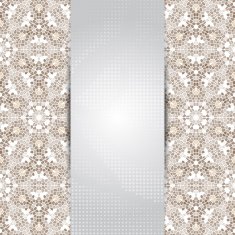 Vintage mosaic card or invitation template N4