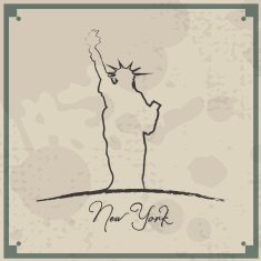 New York retro background N2