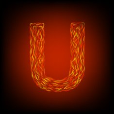 Fire letter U