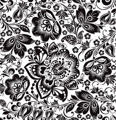 Vector floral background Russian traditional ornament Hohloma N4