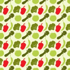 Seamless pattern with silhouettes vegetables N17