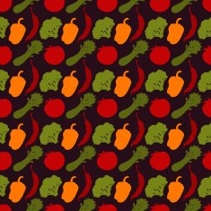 Seamless pattern with silhouettes vegetables N20