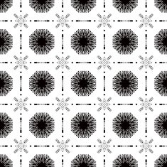 Seamless pattern with white tracery on a black N5