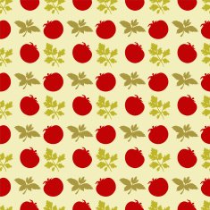 Seamless pattern with silhouettes tomato and parsley N3