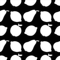 Seamless pattern with silhouettes fruits N5