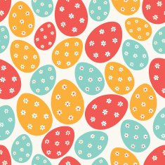 Easter seamless pattern with eggs N2