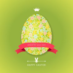 Easter egg with floral elements N18