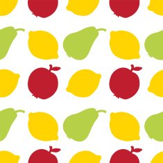 Seamless pattern with silhouettes fruits N7