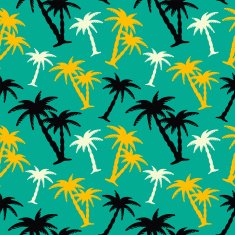 Seamless pattern with coconut palm trees N19