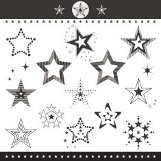 Star icons and logos collection N4
