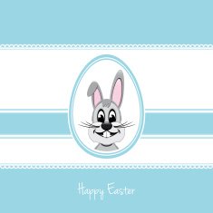 happy easter bunny white egg N6