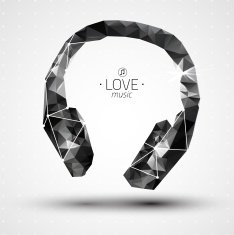 vector icon of headphone
