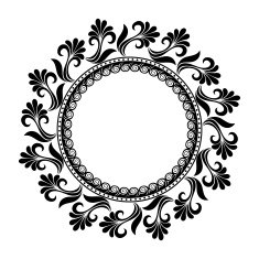 Beautiful Deco Floral Circle N3