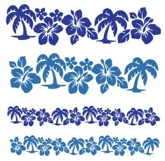 palm and Hibiscus N2