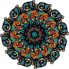 Abstract circle ornament N2