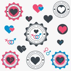 Set of heart icons Vector N2