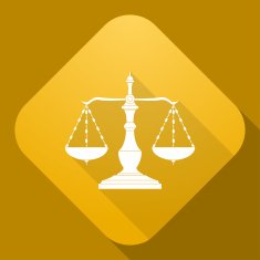 Vector icon of Old Scales with a long shadow