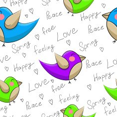 texture with birds in love N2