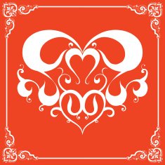 Design element for decorations Valentine's Day and wedding N2