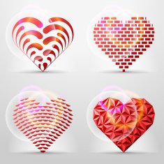 Original heart signs (icons symbols) N2